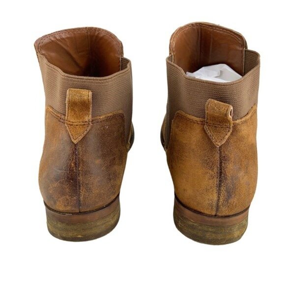 Franco Sarto Brown Suede Ankle Booties - Picture 3 of 7